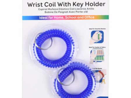 WHOLESALE BAZIC WRIST COIL 2PC W KEY HOLDER 6 ASST CLR #4001 SOLD BY CASE For Cheap