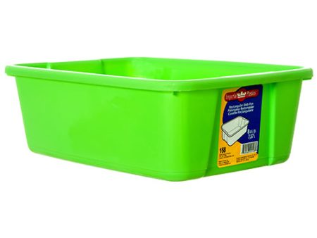 WHOLESALE DISH PAN 8QT RECTANGLE 4 ASST CLR #158 SOLD BY CASE For Discount