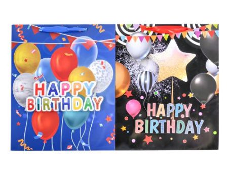 WHOLESALE BDAY GIFT BAG BALLOON ASST DESIGN MD SOLD BY CASE For Discount