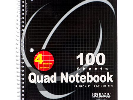 WHOLESALE BAZIC NOTEBOOK 100 CT QUAD RULED SOLD BY CASE Supply