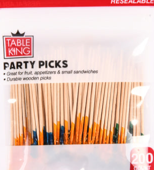 WHOLESALE TABLE KING PARTY PICKS WOOD 200PCS SOLD BY CASE For Cheap