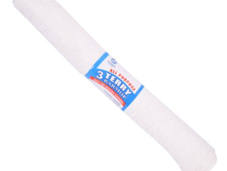 NEW WHOLESALE BAR MOPS 3PK 16X19 WHITE 100% COTTON SOLD BY CASE For Sale