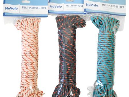 WHOLESALE NUVALU ROPE MULTI PURPOSE POLYESTER 49FT (15M) X 5MM SOLD BY CASE For Discount