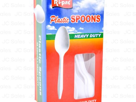 WHOLESALE RI-PAC PLASTIC SPOONS HEAVY DUTY 48CT SOLD BY CASE on Sale