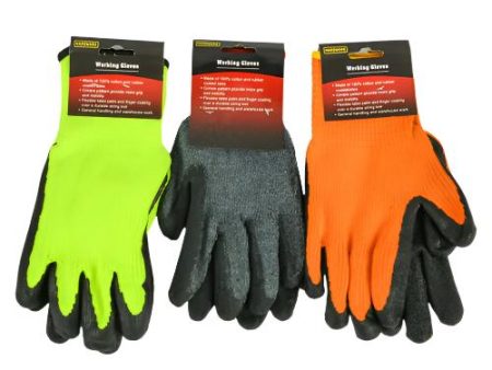 WHOLESALE COTTON LATEX COATED WORK GLOVE ASST COLORS SOLD BY CASE Cheap