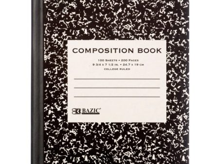 WHOLESALE BAZIC NOTEBOOK 100 CT PREMIUM COMPOSITION COLLEGE RULED SOLD BY CASE For Cheap