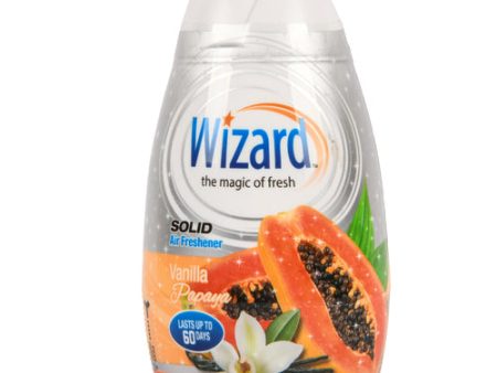 NEW WHOLESALE WIZARD SOLID AIR FRESHENER VANILLA PAPAYA 7.8 OZ SOLD BY CASE For Discount