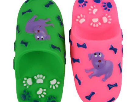 WHOLESALE LIL  BUDDIES PET CHEWING SQUEAKY SLIPPER W ASST CLRS SOLD BY CASE Supply