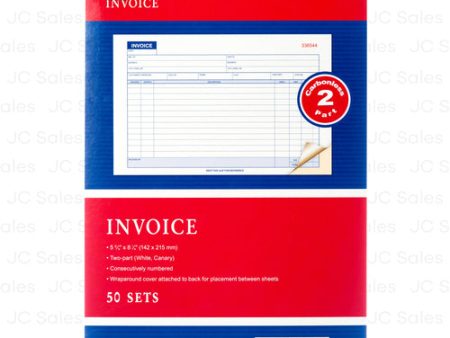 WHOLESALE BAZIC INVOICE BOOK CARBONLESS 5.5 X 8.5 50 SHEET SOLD BY CASE Online Hot Sale