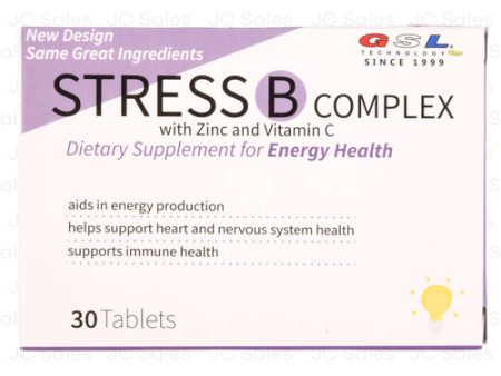 WHOLESALE GSL STRESS B COMPLEX 30 TABLETS SOLD BY CASE Fashion