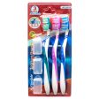 WHOLESALE SHINY FRESH TOOTHBRUSH FLEXIBLE 3 PK W  COVERS SOLD BY CASE Online Hot Sale