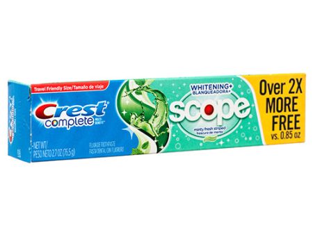 WHOLESALE CREST+SCOPE TOOTHPASTE WHITENING MINTY FRESH 2.7 OZ SOLD BY CASE For Cheap