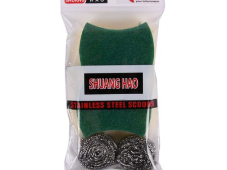 NEW WHOLESALE STAINLESS STEEL SCOURER AND CLEANING KITCHEN SPONGE 4CT. SOLD BY CASE Cheap