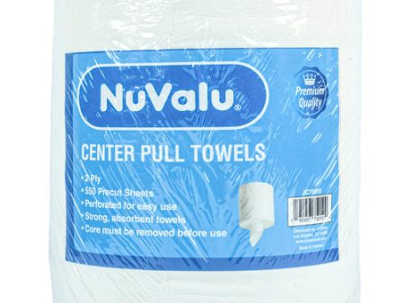 WHOLESALE NUVALU CENTER PULL TOWEL 2PLY PRECUT 550CT SOLD BY CASE Hot on Sale