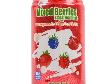 NEW WHOLESALE RICO MIX BERRIES TEA DRINK W POPPING BOBA 11.5-OZ SOLD BY CASE Supply