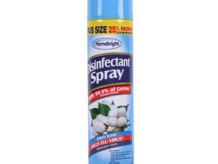 NEW WHOLESALE HOMEBRIGHT DISINFECTANT SPRAY LINEN SCENT 7.5 OZ SOLD BY CASE Sale