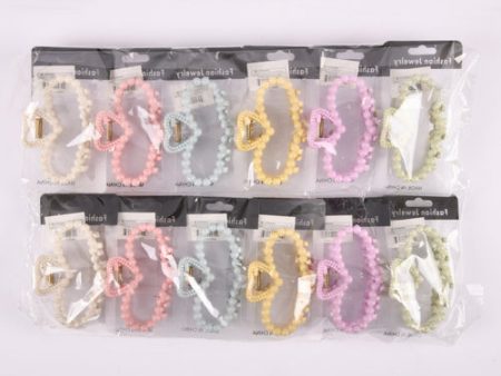 WHOLESALE HAIR JAW CLIP HEART ASST COLOR SOLD BY CASE Online Sale