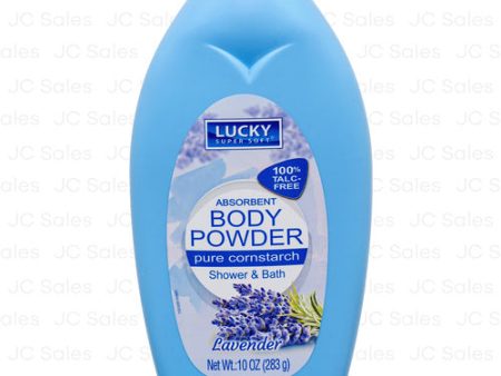 WHOLESALE LUCKY  BODY POWDER CORN STARCH LAVENDER 10 OZ SOLD BY CASE Online Hot Sale