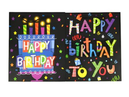 WHOLESALE GIFT BAG MED HAPPY BIRTHDAY ASST DESIGN #,6460 SOLD BY CASE Online now