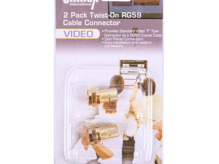 NEW WHOLESALE UNINEX VIDEO TWIST ON CALBLE CONNECTOR 2-PK SOLD BY CASE For Cheap