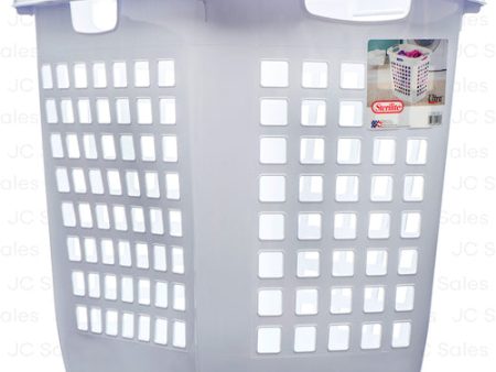 WHOLESALE STERILLITE LAUNDRY HAMPER WHITE EASY TO CARRY SOLD BY CASE Hot on Sale