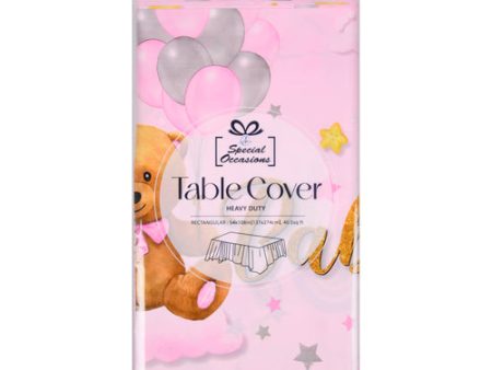 WHOLESALE ANGELS CRAFT IT S A GIRL BABYSHOWER TABLECLOTH 54X108 SOLD BY CASE Online Hot Sale