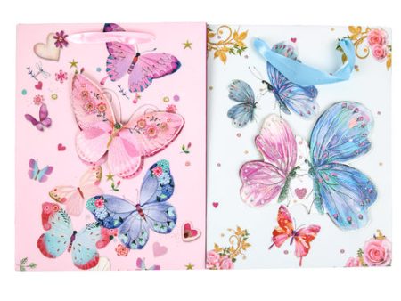 WHOLESALE GIFT BAG SMALL BUTTERFLY ASST COLORS #6456 SOLD BY CASE Online Sale