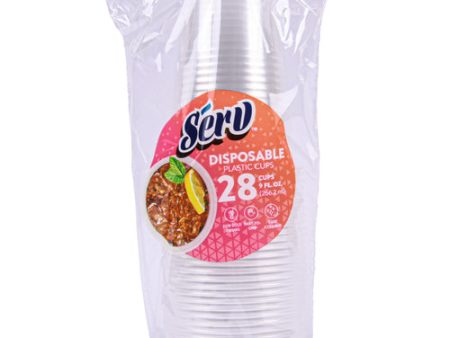 NEW WHOLESALE SERU DISPOSABLE PLASTIC CUPS 9OZ. 28CT. SOLD BY CASE For Discount