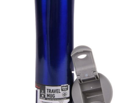 NEW WHOLESALE KOCINA TRAVEL MUG STAINLESS STEEL ASST COLORS 16.9OZ. SOLD BY CASE Hot on Sale