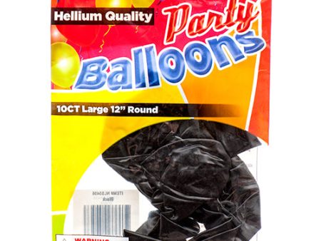 WHOLESALE BALLOON STANDARD BLACK 12 10CT SOLD BY CASE Online Sale