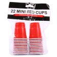 NEW WHOLESALE MINI RED PLASTIC DISPOSABLE CUP 2OZ. 22CT. SOLD BY CASE Supply