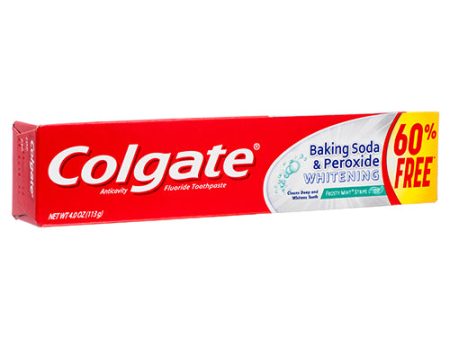 WHOLESALE COLGATE TOOTHPASTE 2.5 OZ + 60% FREE BAKING SODA & PEROXIDE SOLD BY CASE Cheap