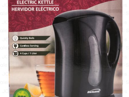 WHOLESALE ELECTRIC PLASTIC KETTLE BLACK  1QT SOLD BY CASE Discount