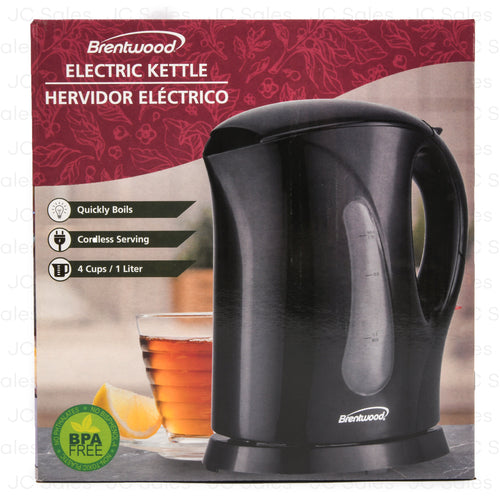 WHOLESALE ELECTRIC PLASTIC KETTLE BLACK  1QT SOLD BY CASE Discount