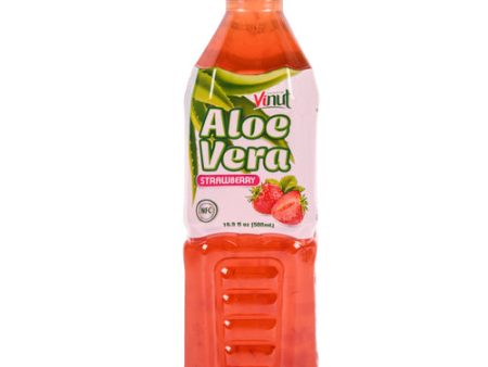 NEW WHOLESALE VINUT ALOE VERA JUICE W  STRAWBERRY FLAVOR 16.9OZ SOLD BY CASE Discount