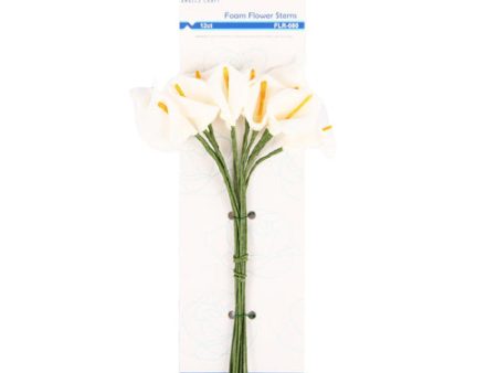 NEW WHOLESALE ANGELS CRAFT FOAM FLOWERS CALLA LILLY WHITE SOLD BY CASE Online Sale