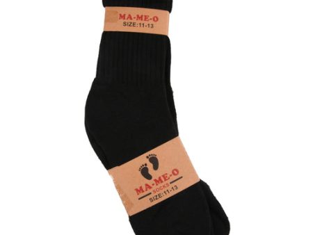 NEW WHOLESALE MENS CREW SOCKS BLACK SIZE 11-13 SOLD BY CASE For Sale