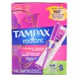 NEW WHOLESALE TAMPAX RADIANT TAMPONS SUPER ABSORBENCY 14 CT SOLD BY CASE Cheap