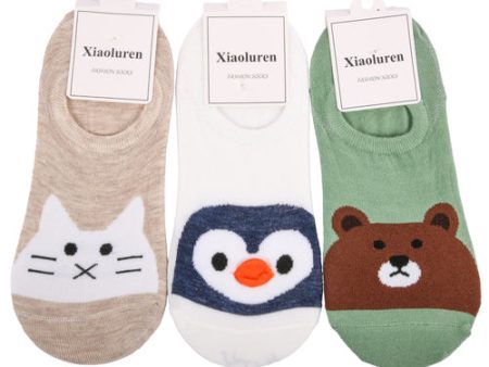 NEW WHOLESALE NO SHOW SOCKS ASST ANIMAL CHARACTER DESIGN SOLD BY CASE For Sale