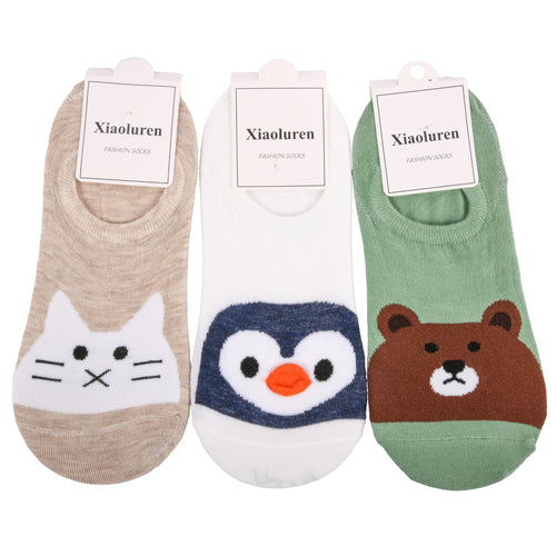 NEW WHOLESALE NO SHOW SOCKS ASST ANIMAL CHARACTER DESIGN SOLD BY CASE For Sale