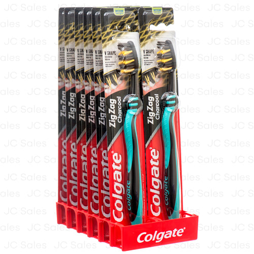 WHOLESALE COLGATE TOOTHBRUSH ZIGZAG CHARCOAL MEDIUM SOLD BY CASE Supply