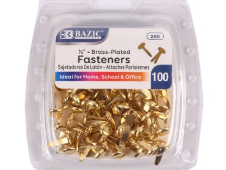 NEW WHOLESALE BAZIC 1 2 BRASS FASTNER 100CT SOLD BY CASE Online Sale