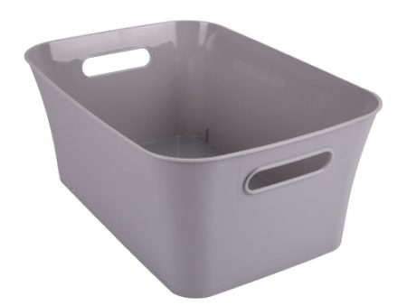 NEW WHOLESALE MAINSTAYS MEDIUM STORAGE BIN - SILVER SOLD BY CASE For Sale