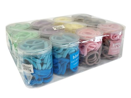 NEW WHOLESALE GIRLS HAIR ELASTICS PASTEL COLORS SOLD BY CASE Online Hot Sale