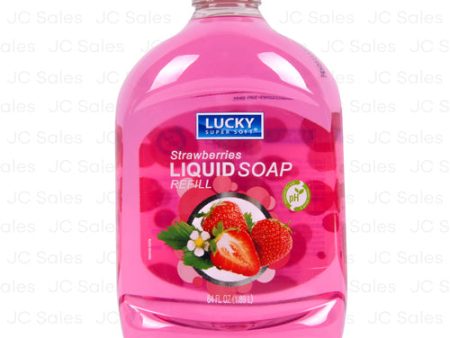 WHOLESALE LUCKY LIQUID HAND SOAP REFILL STRAWBERRY SCENT 64 OZ SOLD BY CASE Online now