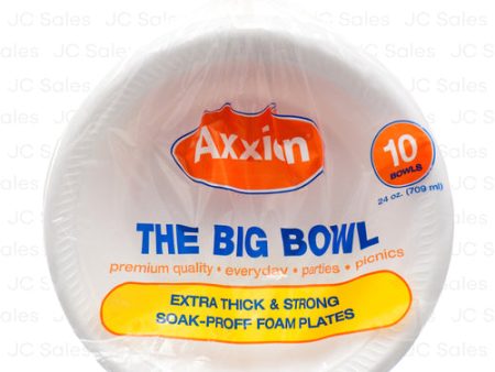 WHOLESALE AXXION FOAM BOWL ROUND 7.75 24 OZ WHITE 10 CT SOLD BY CASE Online