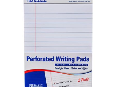 WHOLESALE BAZIC LEGAL PAD 5 X 8 2PK WHITE #556 SOLD BY CASE Cheap