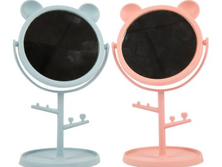 NEW WHOLESALE SMALL MAKEUP MIRROR W CAT EARS ASST COLORS SOLD BY CASE For Cheap