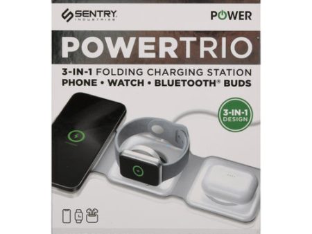 NEW WHOLESALE SENTRY POWER TRIO CHARGER PHONE WATCH BUDS SOLD BY CASE Hot on Sale