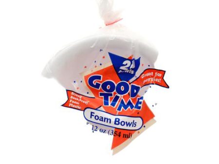 WHOLESALE GOOD TIME FOAM BOWL ROUND 6 12 OZ WHITE 20 CT SOLD BY CASE Fashion